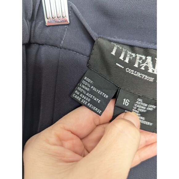 Tiffany Collection Gray Beaded Midi Skirt Plus Size 16 - Picture 9 of 12